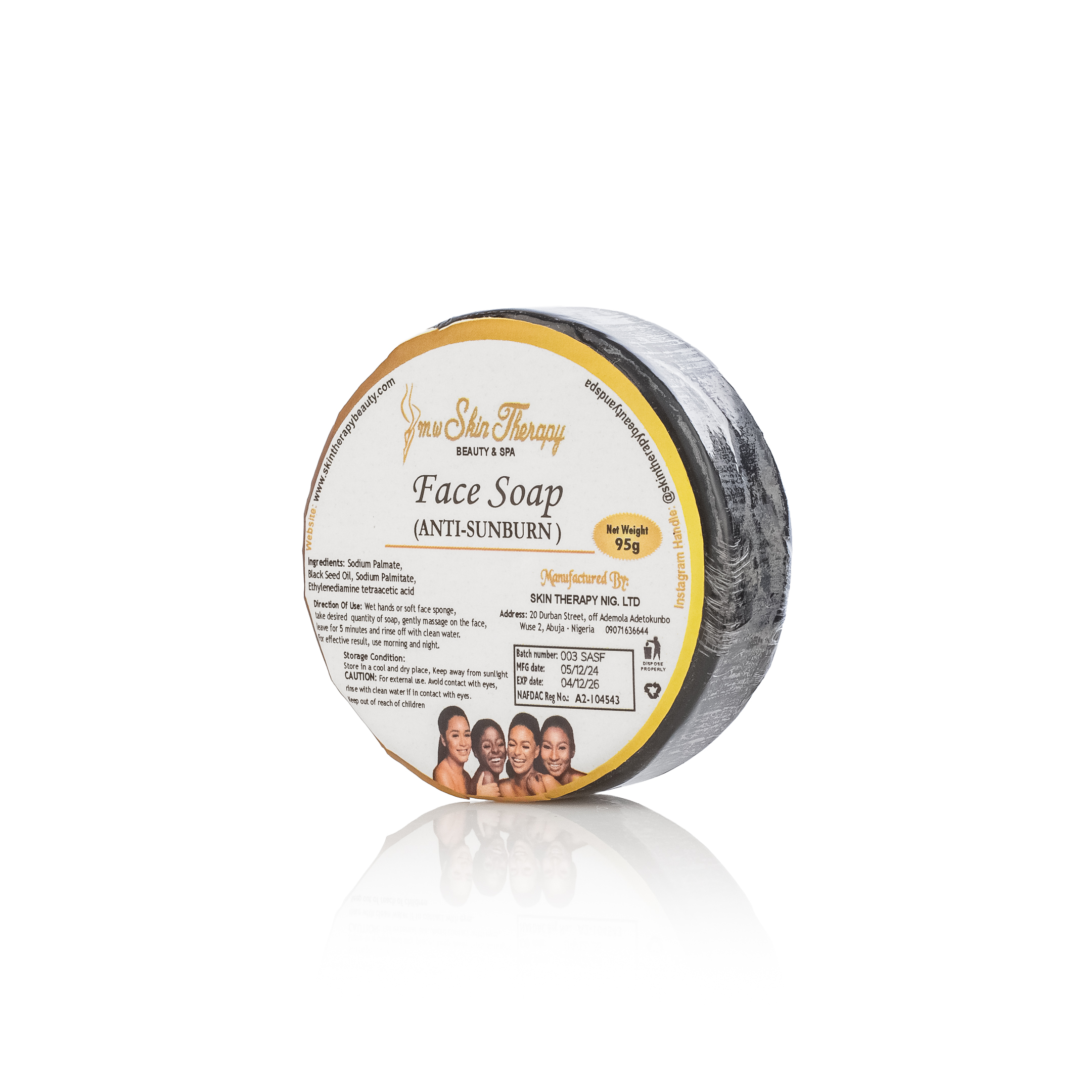 Sunburn face soap